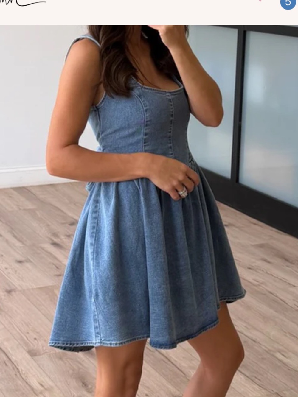TALULAH Blue Denim Mini Dress